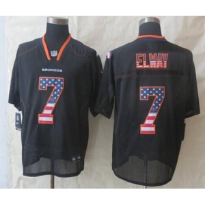 nike nfl jerseys denver broncos #7 john elway black[Elite USA flag fashion]