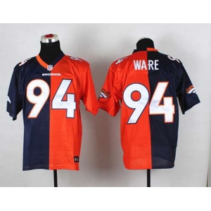 nike nfl jerseys denver broncos #94 ware orange-blue[Elite split]