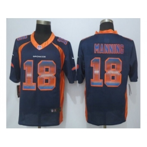 2015 new nike denver broncos #18 manning navy blue strobe jerseys[limited]