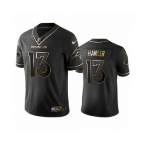 Denver Broncos #13 K.J. Hamler Black Golden Edition Vapor Limited Jersey