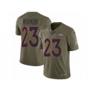 Men Nike Denver Broncos #23 Devontae Booker Limited Olive 2017 Salute to Service NFL Jersey