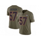 Men Nike Denver Broncos #57 Tom Jackson Limited Olive 2017 Salute to Service NFL Jersey