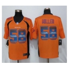Men Nike Denver Broncos #58 Von Miller Orange Strobe Jersey[Limited]