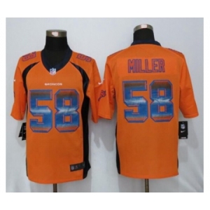 Men Nike Denver Broncos #58 Von Miller Orange Strobe Jersey[Limited]