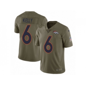 Men Nike Denver Broncos #6 Chad Kelly Limited Olive 2017 Salute to Service NFL Jersey