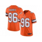 Men Nike Denver Broncos #96 Shelby Harris Limited Orange Rush Vapor Untouchable NFL Jersey