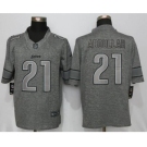 Men Nike Detroit Lions #21 Ameer Abdullah Stitched Gridiron Gray Limited Jersey