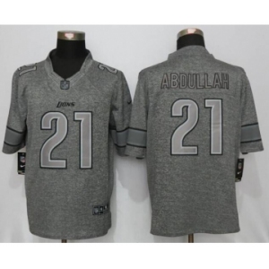 Men Nike Detroit Lions #21 Ameer Abdullah Stitched Gridiron Gray Limited Jersey
