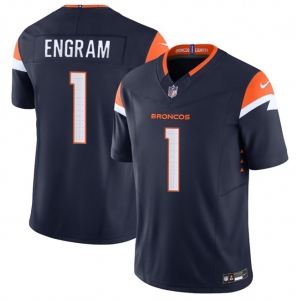 Men's Denver Broncos #1 Evan Engram Navy 2025 F.U.S.E. Alternate Vapor Limited Football Stitched Jersey