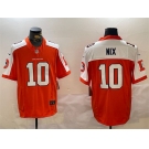 Men's Denver Broncos #10 Bo Nix Orange 2024 F.U.S.E. Throwback Vapor Limited Alternate Stitched Football Jersey