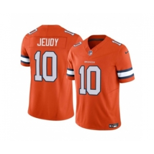 Men's Denver Broncos #10 Jerry Jeudy Orange 2023 F.U.S.E. Vapor Untouchable Football Stitched Jersey
