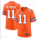 Men's Denver Broncos #11 Josh Reynolds Orange Mile High Collection F.U.S.E. 1977 Throwback Stitched Game Jersey