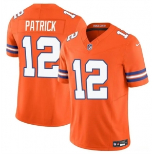 Men's Denver Broncos #12 Tim Patrick Orange F.U.S.E. Mile High Collection 1977 Throwback Vapor Limited Football Stitched Jersey