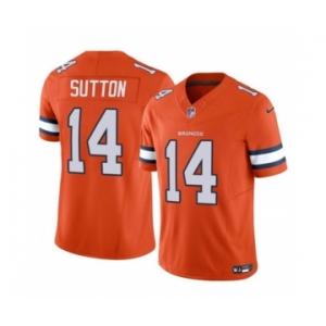 Men's Denver Broncos #14 Courtland Sutton Orange 2023 F.U.S.E. Vapor Untouchable Football Stitched Jersey