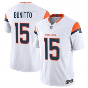 Men's Denver Broncos #15 Nik Bonitto White F.U.S.E. Vapor Limited Football Stitched Jersey