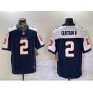 Men's Denver Broncos #2 Patrick Surtain II Navy 2024 F.U.S.E. V2 Throwback Vapor Limited Alternate Stitched Football Jersey