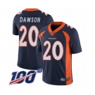 Men's Denver Broncos #20 Duke Dawson Navy Blue Alternate Vapor Untouchable Limited Player 100th Season Football Jersey
