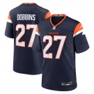 Men's Denver Broncos #27 J.K. Dobbins Navy 2025 Alternate Football Stitched Game Jersey