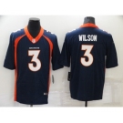 Men's Denver Broncos #3 Russell Wilson Navy Vapor Untouchable Limited Stitched Jersey