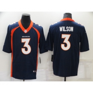 Men's Denver Broncos #3 Russell Wilson Navy Vapor Untouchable Limited Stitched Jersey