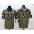 Men's Denver Broncos #31 Justin Simmons Nike Olive 2021 Salute To Service Limited Player Jersey