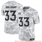 Men's Denver Broncos #33 Javonte Williams 2024 F.U.S.E Arctic Camo Salute To Service Limited Stitched Football Jersey