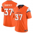 Men's Denver Broncos #37 RJ Harvey Orange 2025 Draft F.U.S.E. Vapor Limited Football Stitched Jersey