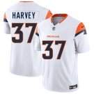 Men's Denver Broncos #37 RJ Harvey White 2025 Draft F.U.S.E. Vapor Limited Football Stitched Jersey