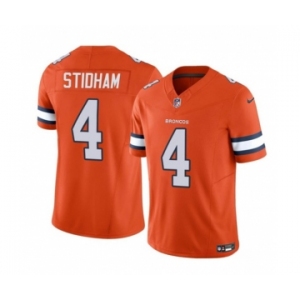 Men's Denver Broncos #4 Jarrett Stidham Orange 2023 F.U.S.E. Vapor Untouchable Football Stitched Jersey