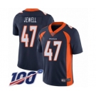 Men's Denver Broncos #47 Josey Jewell Navy Blue Alternate Vapor Untouchable Limited Player 100th Season Football Jersey