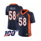Men's Denver Broncos #58 Von Miller Navy Blue Alternate Vapor Untouchable Limited Player 100th Season Football Jersey