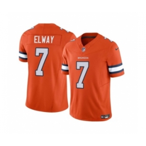 Men's Denver Broncos #7 John Elway Orange 2023 F.U.S.E. Vapor Untouchable Football Stitched Jersey