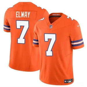 Men's Denver Broncos #7 John Elway Orange F.U.S.E. Mile High Collection 1977 Throwback Vapor Limited Football Stitched Jersey