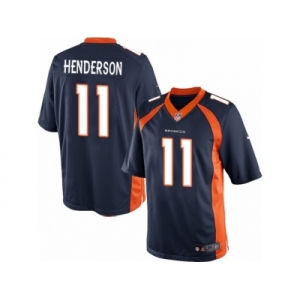 Men's Nike Denver Broncos #11 Carlos Henderson Limited Navy Blue Alternate NFL Jersey