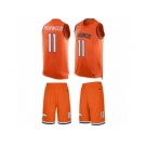 Men's Nike Denver Broncos #11 Jordan Norwood Limited Orange Tank Top Suit NFL Jersey