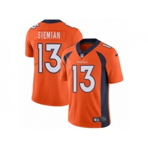 Men's Nike Denver Broncos #13 Trevor Siemian Vapor Untouchable Limited Orange Team Color NFL Jersey