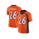 Men's Nike Denver Broncos #26 Darian Stewart Vapor Untouchable Limited Orange Team Color NFL Jersey
