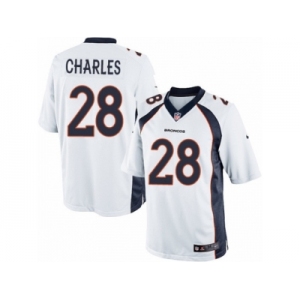 Men's Nike Denver Broncos #28 Jamaal Charles Limited White NFL Jersey