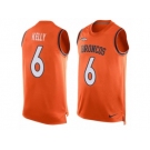 Men's Nike Denver Broncos #6 Chad Kelly Limited Orange Player Name & Number Tank Top NFL Jersey