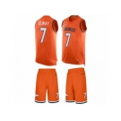 Men's Nike Denver Broncos #7 John Elway Limited Orange Tank Top Suit NFL Jersey