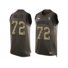 Men's Nike Denver Broncos #72 Garett Bolles Limited Green Salute to Service Tank Top NFL Jersey