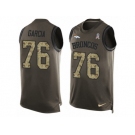 Men's Nike Denver Broncos #76 Max Garcia Limited Green Salute to Service Tank Top NFL Jersey