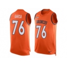 Men's Nike Denver Broncos #76 Max Garcia Limited Orange Player Name & Number Tank Top NFL Jersey