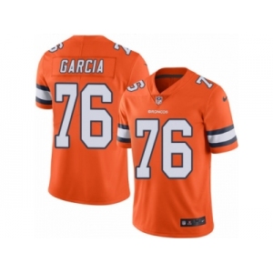 Men's Nike Denver Broncos #76 Max Garcia Limited Orange Rush NFL Jersey