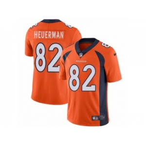 Men's Nike Denver Broncos #82 Jeff Heuerman Vapor Untouchable Limited Orange Team Color NFL Jersey