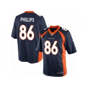 Men's Nike Denver Broncos #86 John Phillips Limited Navy Blue Alternate NFL Jersey