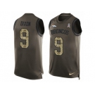 Men's Nike Denver Broncos #9 Riley Dixon Limited Green Salute to Service Tank Top NFL Jersey