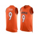 Men's Nike Denver Broncos #9 Riley Dixon Limited Orange Player Name & Number Tank Top NFL Jersey