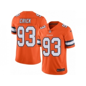 Men's Nike Denver Broncos #93 Jared Crick Limited Orange Rush NFL Jersey