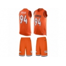 Men's Nike Denver Broncos #94 DeMarcus Ware Limited Orange Tank Top Suit NFL Jersey